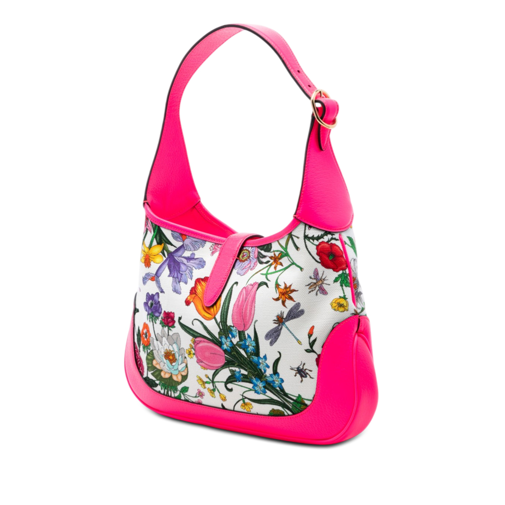 Pre-Loved Gucci Flora Canvas Jackie O Bouvier Shoulder Bag - Picture 2 of 7